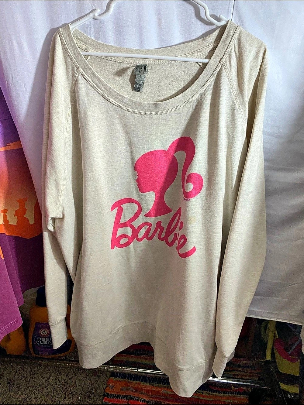 Barbie Long Sleeve Sweatshirt in Cream 3X READ